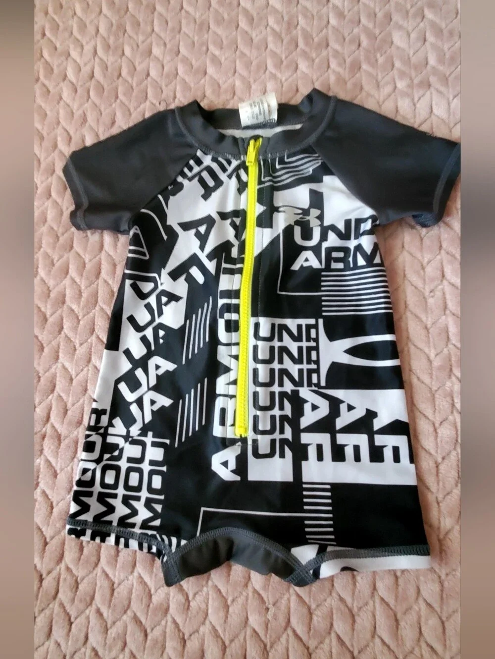 Under Armour Baby Boy Swimsuit 0/3 Months One Piece UPF 50+ Zipper Closure